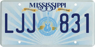MS license plate LJJ831