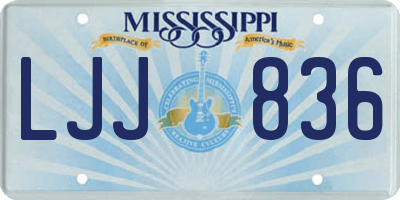 MS license plate LJJ836