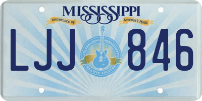 MS license plate LJJ846