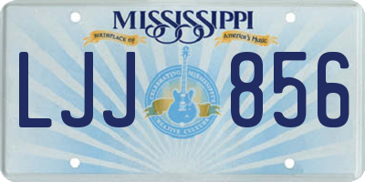 MS license plate LJJ856