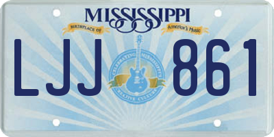 MS license plate LJJ861