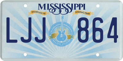 MS license plate LJJ864