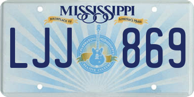MS license plate LJJ869