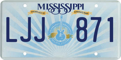 MS license plate LJJ871
