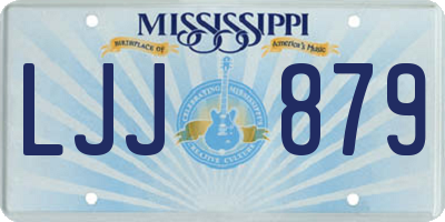 MS license plate LJJ879