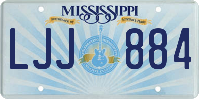 MS license plate LJJ884