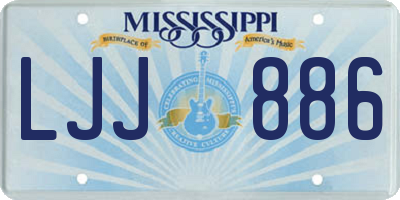 MS license plate LJJ886