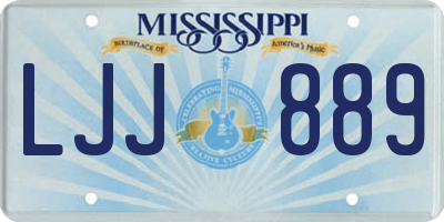 MS license plate LJJ889