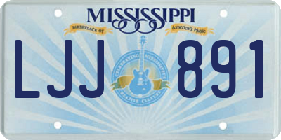 MS license plate LJJ891