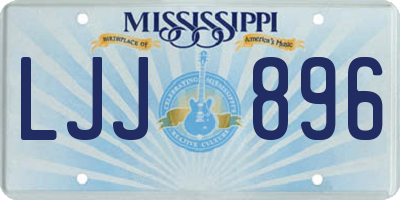 MS license plate LJJ896