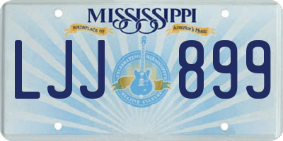 MS license plate LJJ899