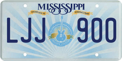 MS license plate LJJ900