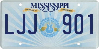 MS license plate LJJ901