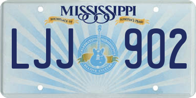 MS license plate LJJ902