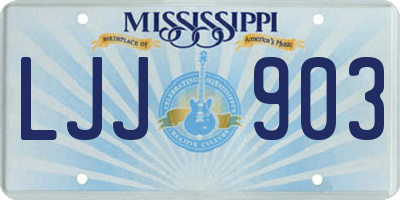 MS license plate LJJ903