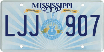 MS license plate LJJ907