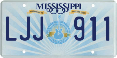 MS license plate LJJ911