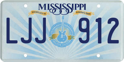 MS license plate LJJ912