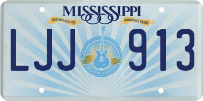 MS license plate LJJ913
