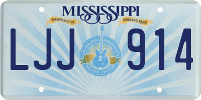 MS license plate LJJ914