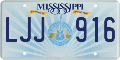 MS license plate LJJ916