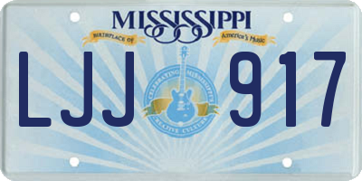 MS license plate LJJ917