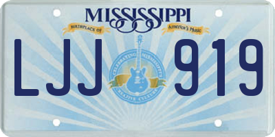 MS license plate LJJ919