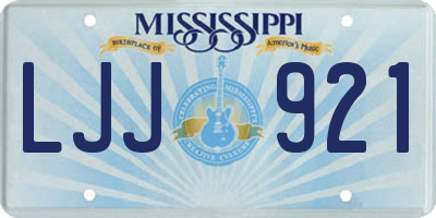 MS license plate LJJ921
