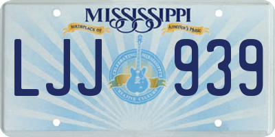 MS license plate LJJ939