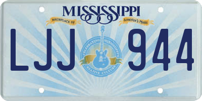 MS license plate LJJ944