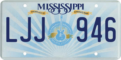 MS license plate LJJ946