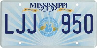 MS license plate LJJ950