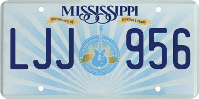 MS license plate LJJ956