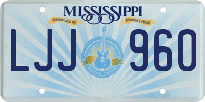 MS license plate LJJ960
