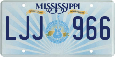 MS license plate LJJ966