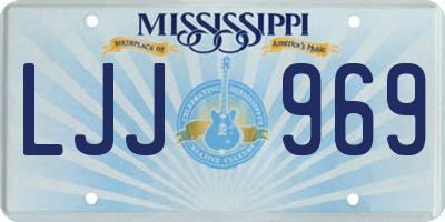 MS license plate LJJ969