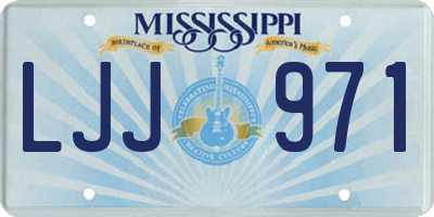 MS license plate LJJ971