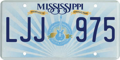 MS license plate LJJ975