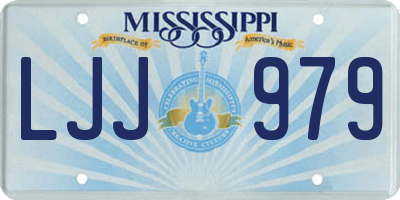 MS license plate LJJ979