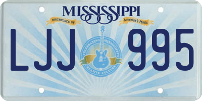 MS license plate LJJ995