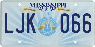 MS license plate LJK066