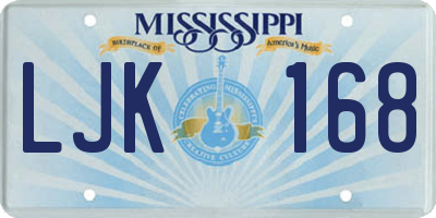 MS license plate LJK168