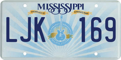 MS license plate LJK169