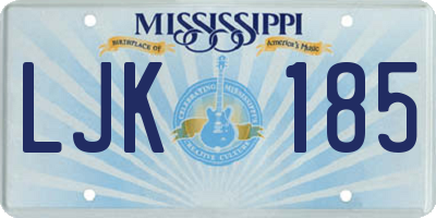 MS license plate LJK185
