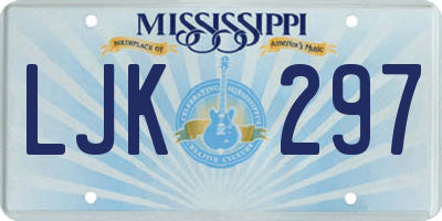 MS license plate LJK297