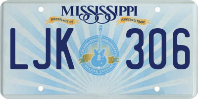 MS license plate LJK306