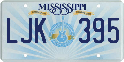 MS license plate LJK395