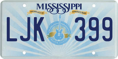 MS license plate LJK399