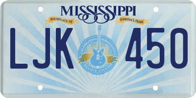 MS license plate LJK450