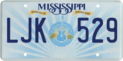MS license plate LJK529